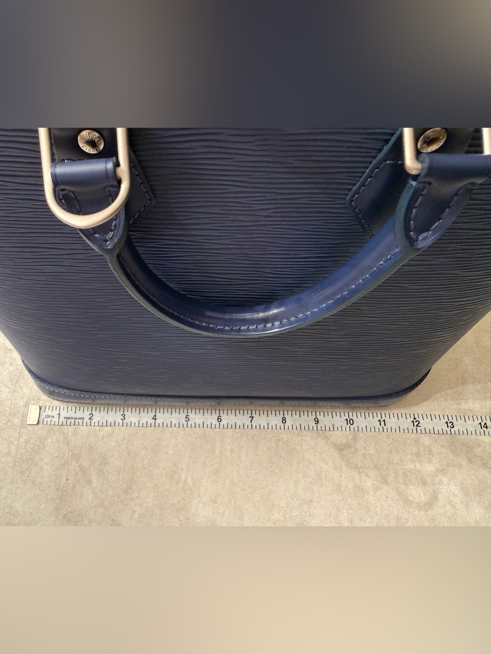 Louis Vuitton Blue Epi Alma PM Satchel - Picture 13 of 15